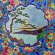 Decorative plate in Longwy enamels