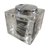 Briquet en verre décor incrusté design années 70