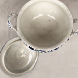 Soupière Creil & Montereau motif Flora