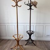 Vintage parrot coat rack in light wood