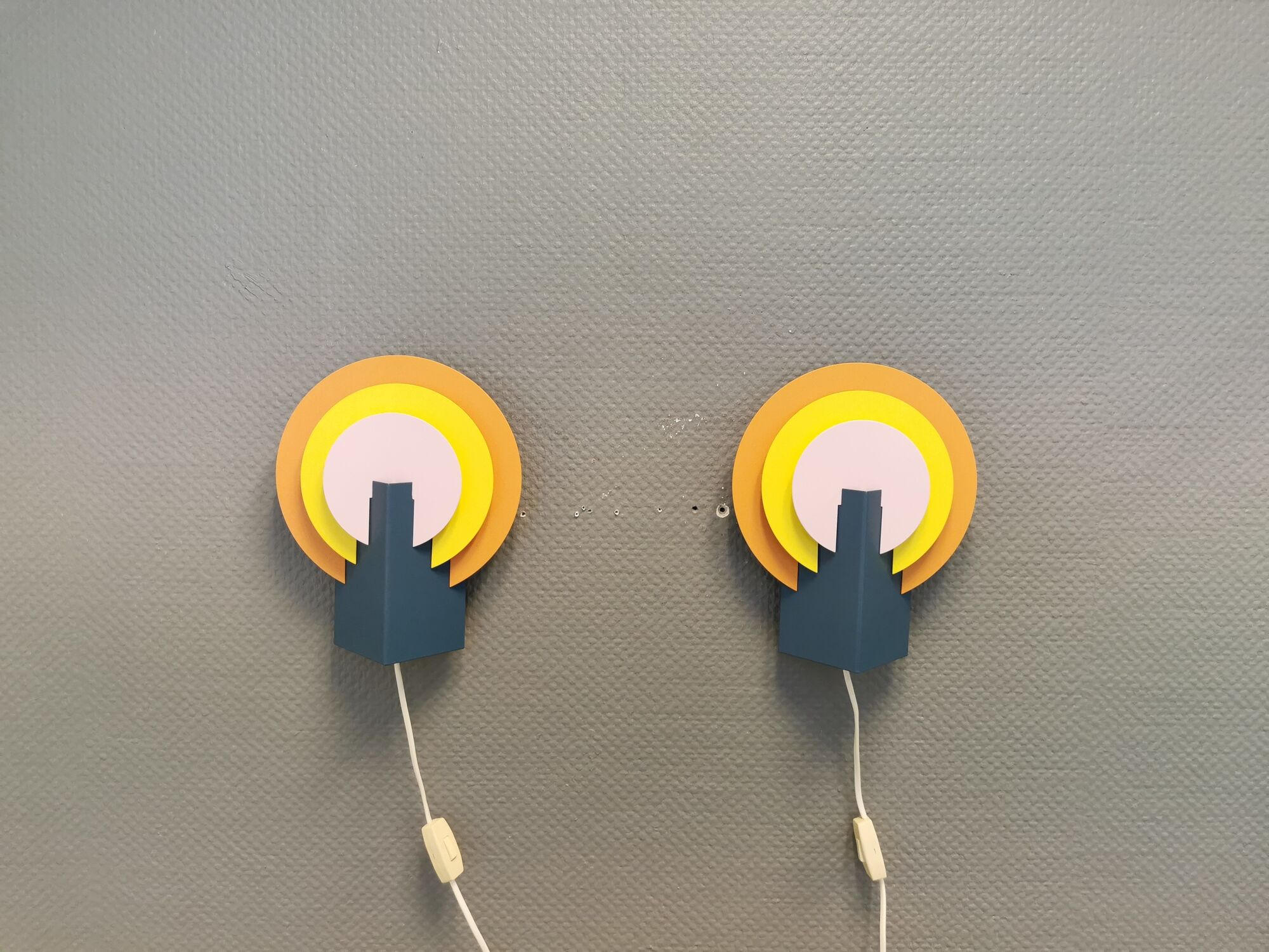 Set of wall lamps from Danish Lyskær, produced in the 80s