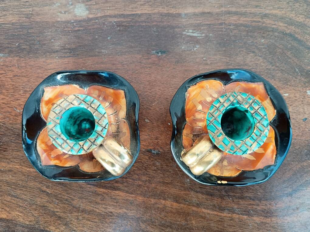 Pair of candlesticks Vallauris 1965