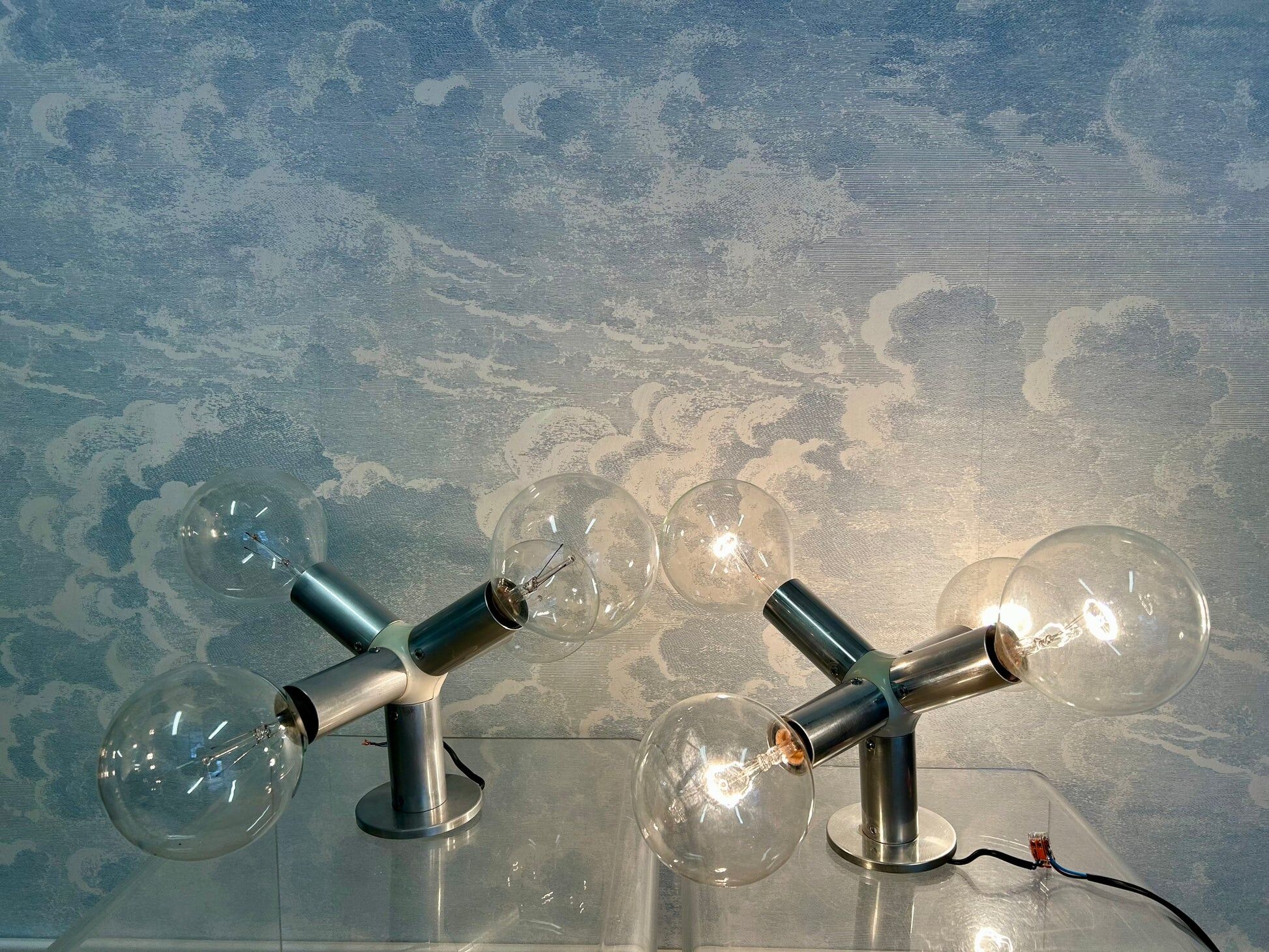 Pair of wall lights by Trix & Robert Haussmann for Swiss Lamps Int., Switzerland, 1960s