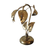 Lampe feuilles laiton vintage