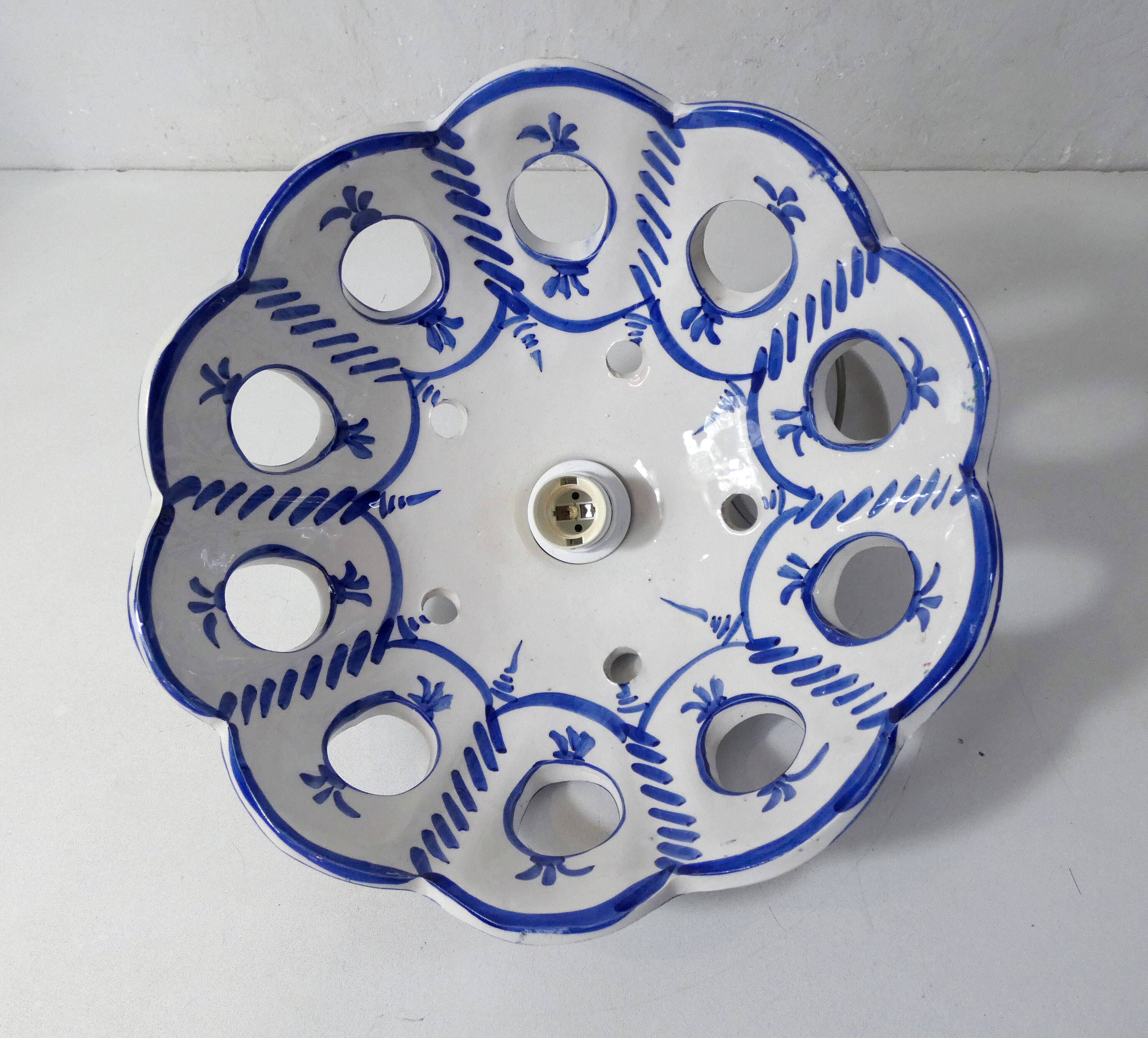 pendant lamp chandelier openwork ceramic lampshade