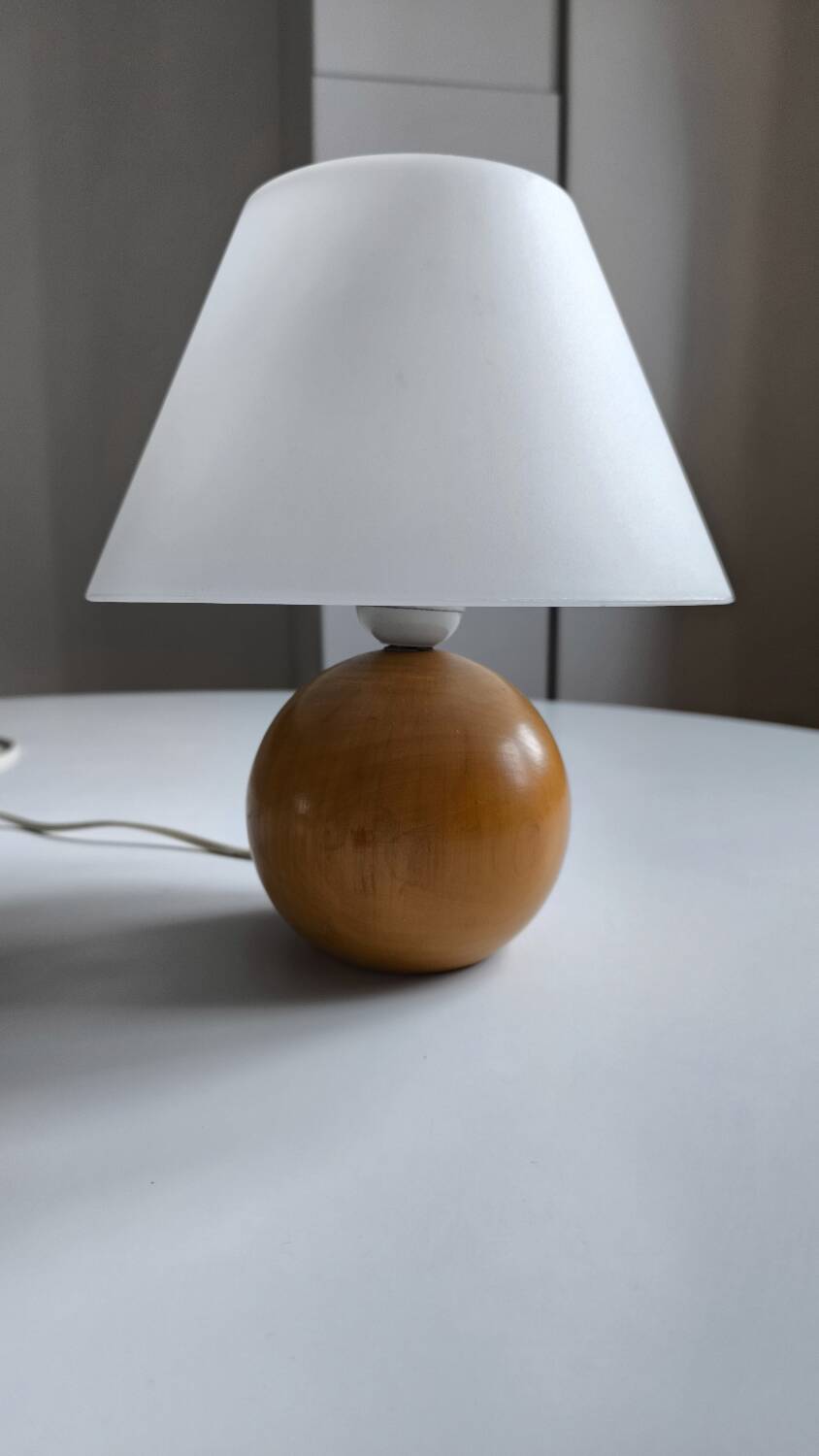 Solid wood ball lamp 1960