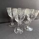 5 Blown, cut and engraved crystal water glasses