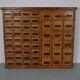 Dutch industrial apothecary cabinet in beech/pine, circa 1950s