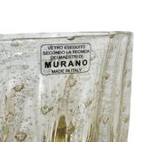 Barovier & Toso style  Brass and Pulegoso Murano Glass Sconces, Pair