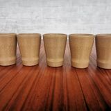Set of 5 vintage stoneware cups