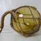 Boule de verre flotteur jaune ambré vintage