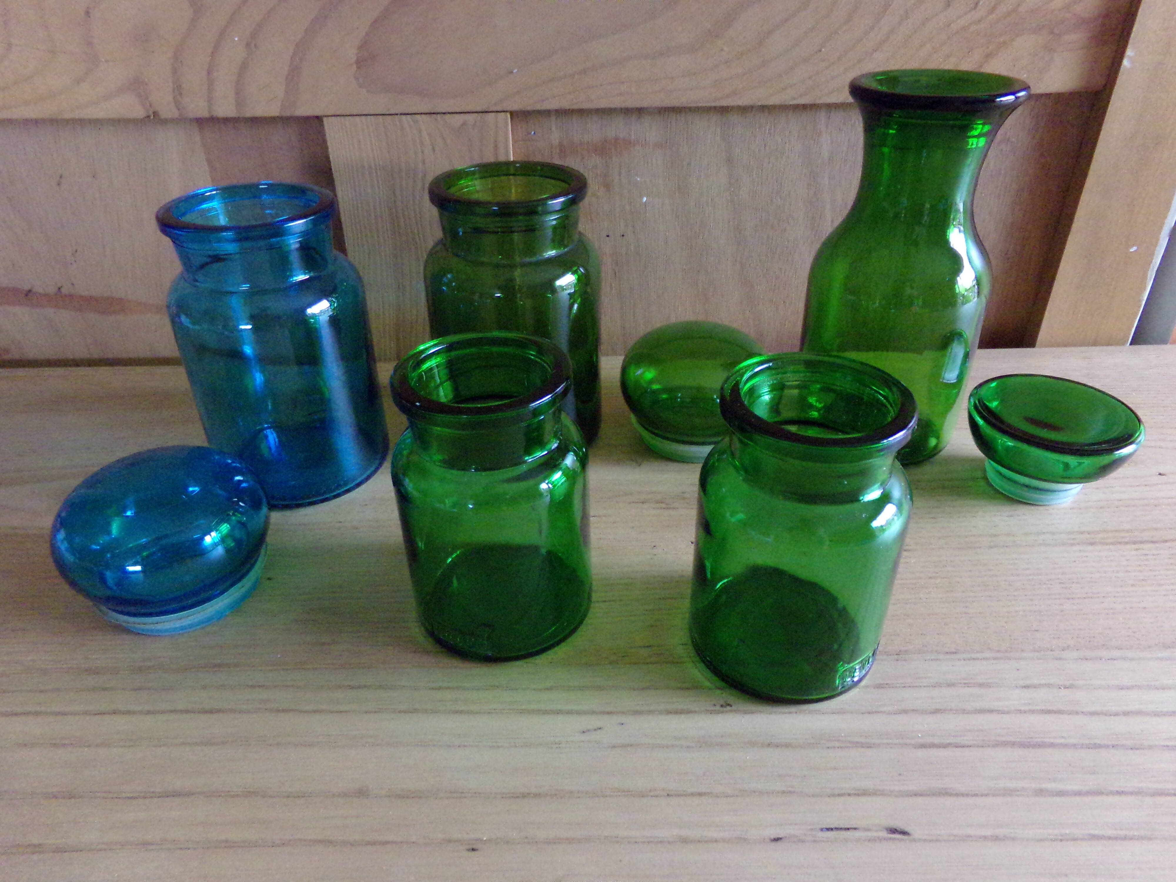 Set of 5 glass jars