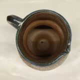 Belgian flamed salt-glazed stoneware pitcher by Pitot