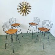 Lot de 4 tabouretls de bar Bertoia Knoll