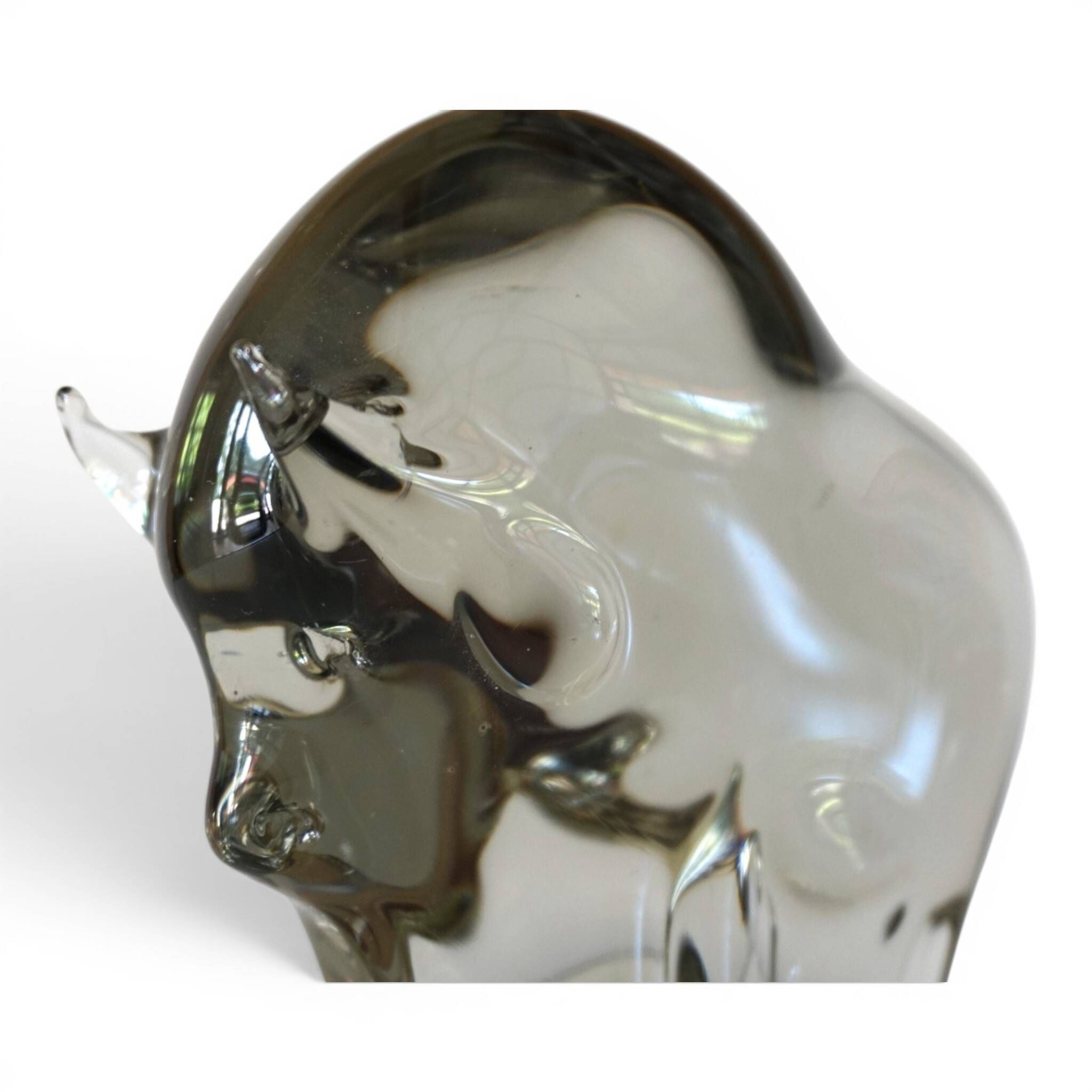 Livio Seguso Murano Bull Glass Sculpture, 1970