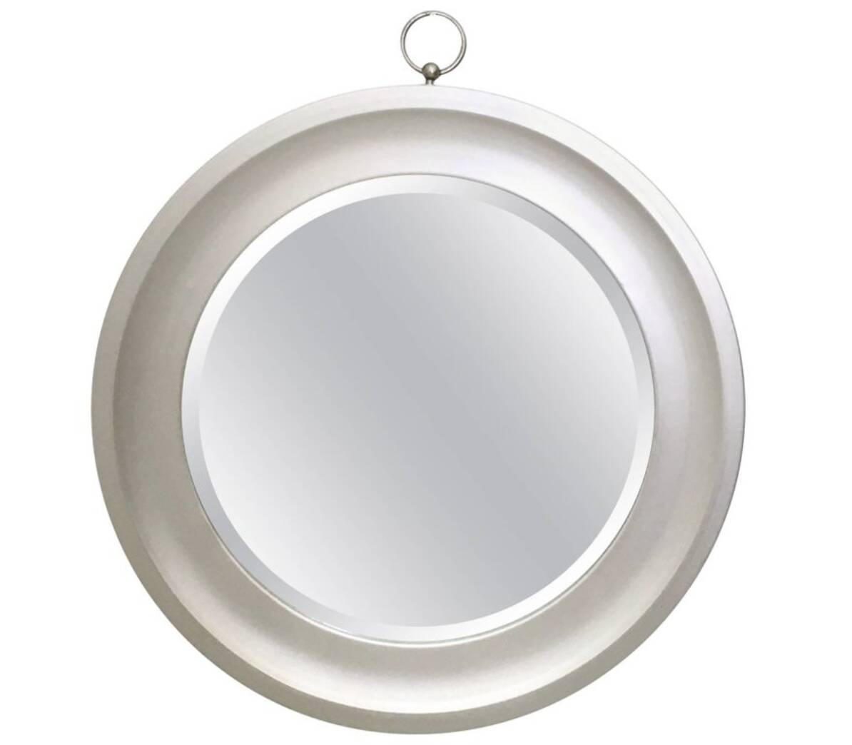 Round Silver Steel Wall Mirror Attributed to Sergio Mazza, Italy