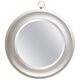 Round Silver Steel Wall Mirror Attributed to Sergio Mazza, Italy