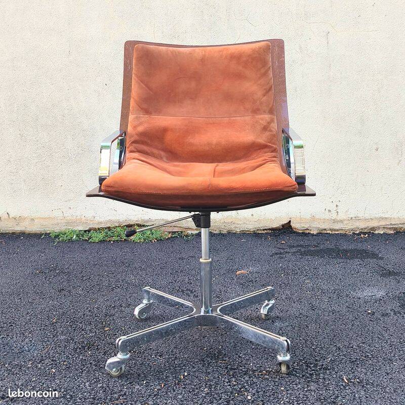 Fauteuil de bureau en plexiglas design Raphaël Raffel, 1970
