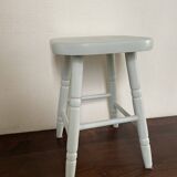 Celadon green pine stool