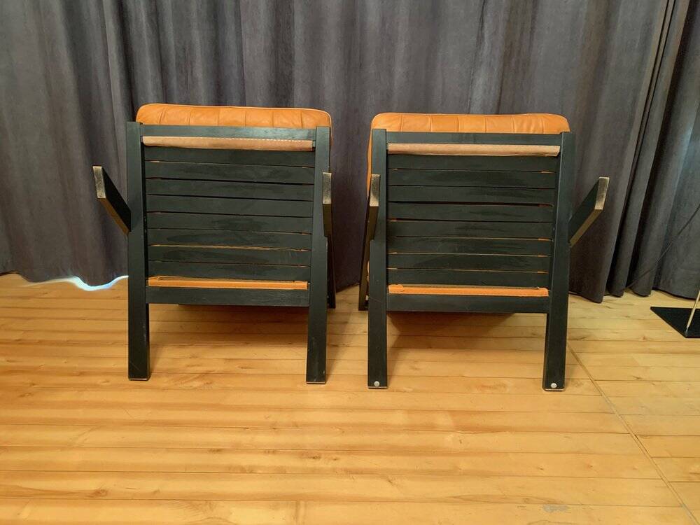 Set of armchairs by Ueli Berger, de Sede, Switzerland, 1970s