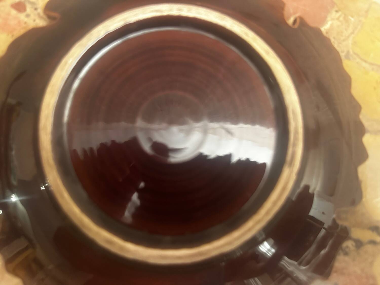 Leaf-shaped ceramic catchall from the 1960s.