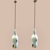 Murano Glass Light Pendants by De Mayo Set of 2