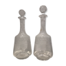 Pair of ancient carafes numbered Crystal Baccarat