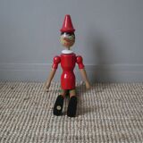 Large vintage Pinocchio wooden antique collectible toy Tonna Italian handcrafted