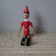Grand Pinocchio vintage en bois jouet ancien de collection Tonna fabrication artisanale Italienne