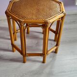 Table basse vintage en rotin