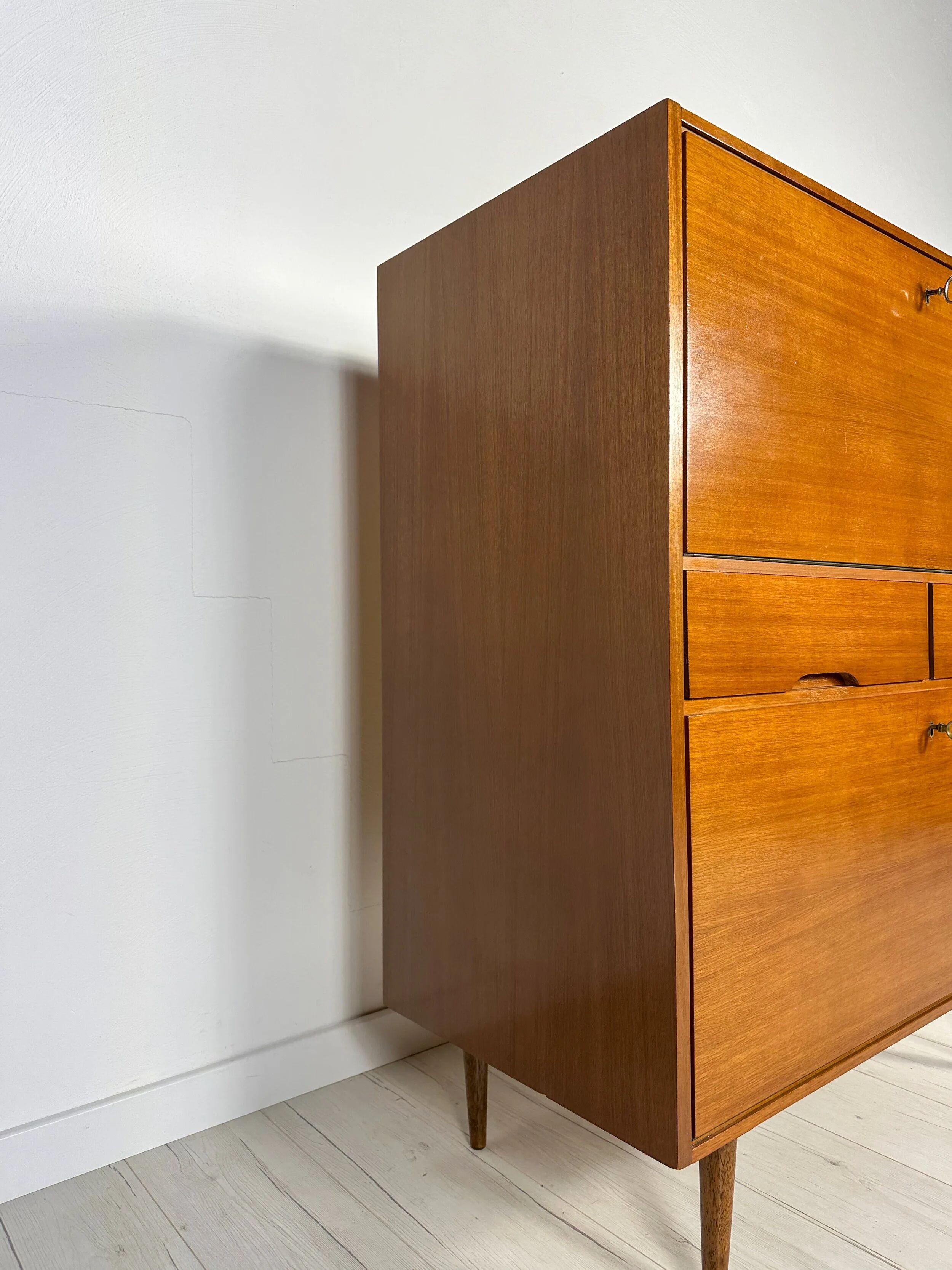 1960s Vintage Minimalistic Walnut Cabinet/Secretary