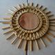 Miroir soleil rotin vintage