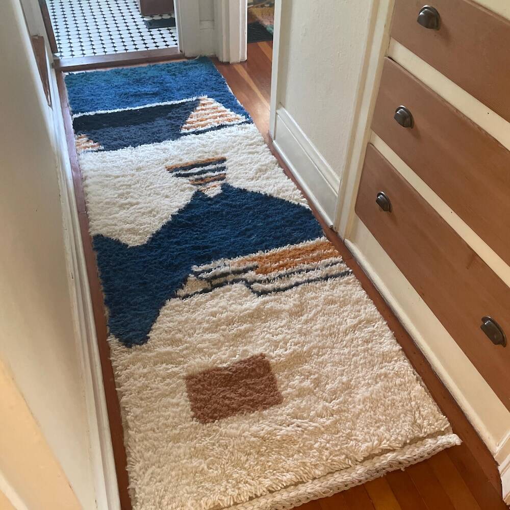 Handmade Moroccan runner rug 300cmx70cm