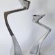 Pair of "Swan" MidCentury Candlesticks by Matthew Hilton, England, 1980s
