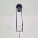 Vintage Pradina Telescopic Spotlight in White Glass, Italy, 1980