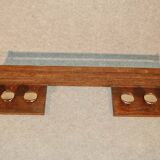 Modernist Art Deco coat racks in limed brown oak