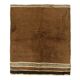 Vintage Turkish hand-knotted wool cotton brown kilim area rug 129x149