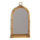 Vintage 1960s Wall Mirror with Bamboo Shelf, Italian Design