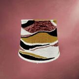 Vintage conical lampshade in woven wool – abstract design – 1960s/70s