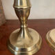 Set of three vintage brass candlesticks