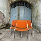 DSC 106 chair in orange by Giancarlo Piretti for Castelli, 1970s.
