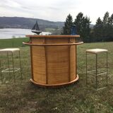 Rattan bar 70s
