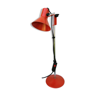 Vintage orange metal lamp