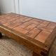 Coffee table in oak and ceramic, mid-20th century