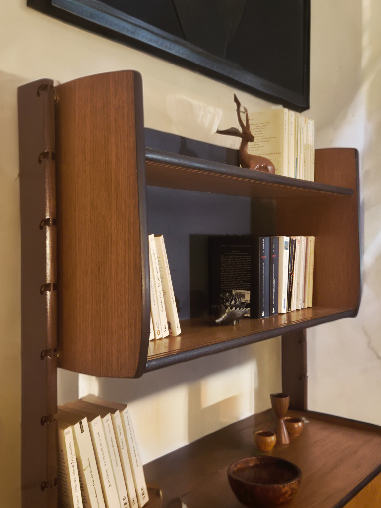 Teak secretary desk Ergo, Vintage Scandinavian 1960s