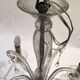 Murano glass chandelier shaped old drop 6 vintage branches