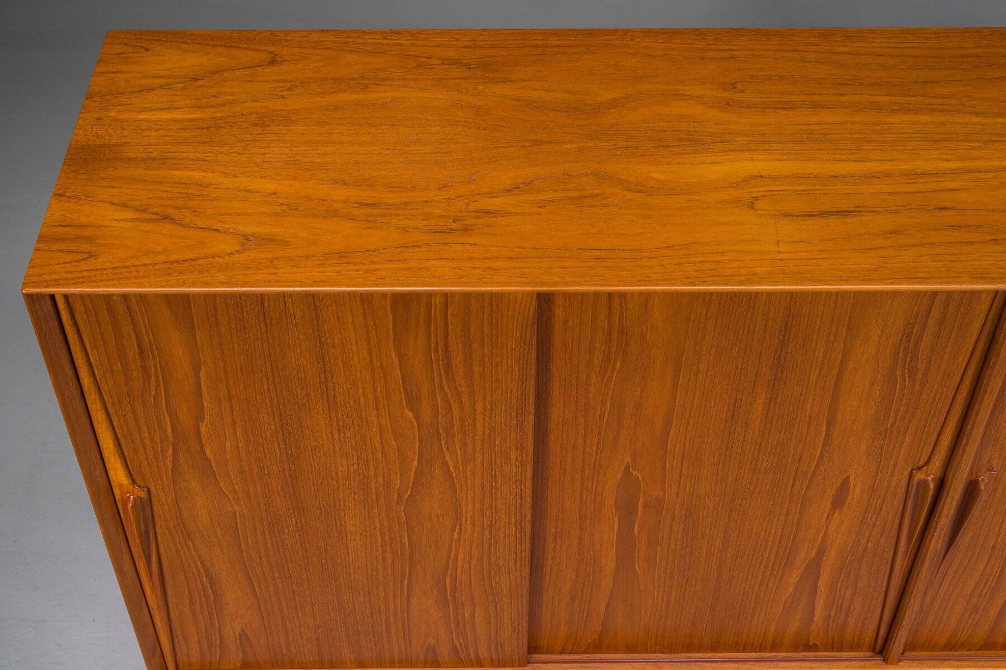 Model 19 teak highboard by Gunni Omann for Omann Jun, Denmark, 1960s
