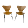 Chaises 3107 par Arne Jacobsen pour Fritz Hansen