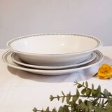 Service 7 pieces soup, dishes, saucer and ravine Sarreguemines Model Nobilis