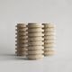 Layered travertine vase